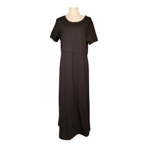 L.L. Bean Black Maxi Dress Size L NWT